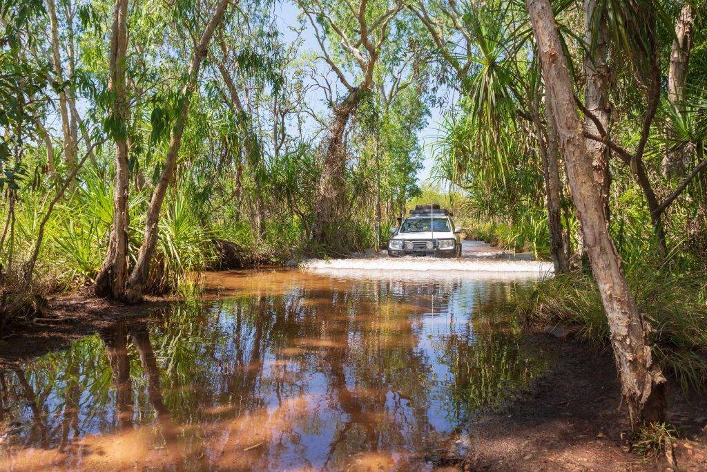  "Adventurous Raymond River Track in the Top End, challenging for 4WD enthusiasts."