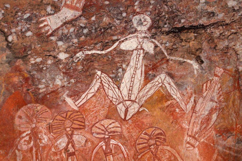  "Ancient Aboriginal rock art at Ubirr, showcasing the deep cultural history of Kakadu National Park."