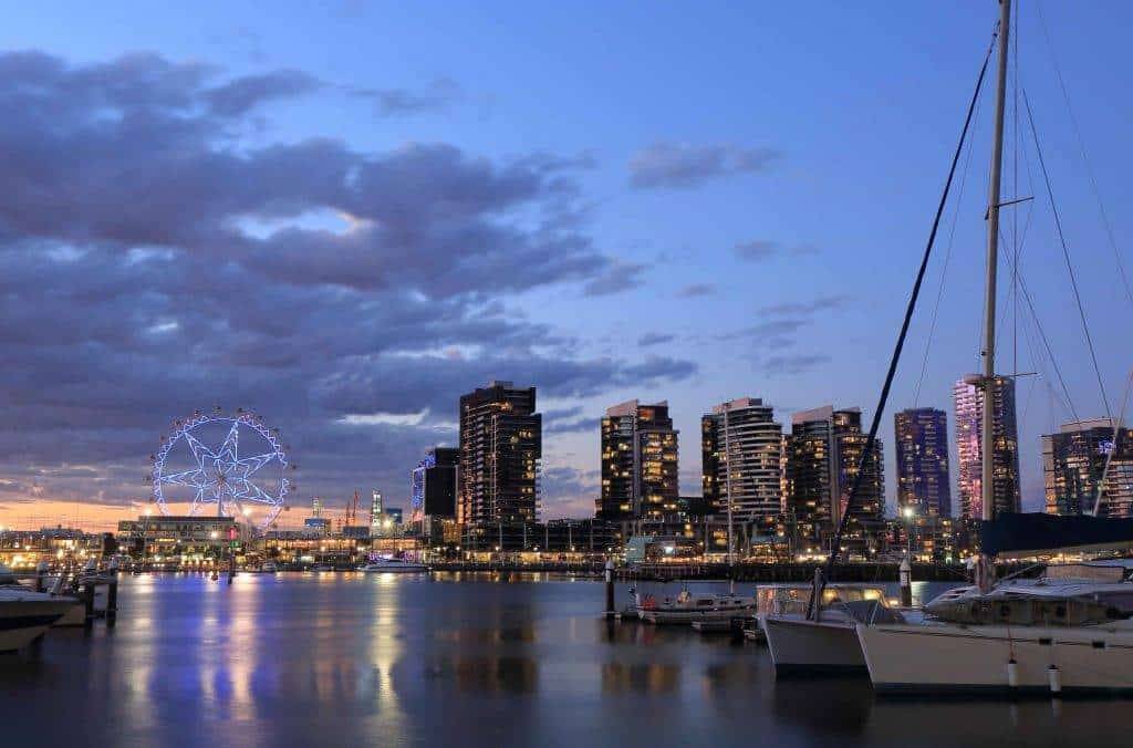  "The Melbourne Star Observation Wheel at Docklands, offering panoramic views of the city."